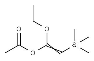 Ethenol, 1-ethoxy-2-(trimethylsilyl)-, 1-acetate Structure