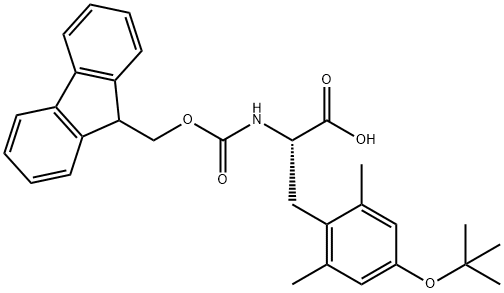 FMOC-TYR(2,6-ME2,4-TBU)-OH 结构式