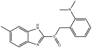 Benzenamine, N,N-dimethyl-2-[[(6-methyl-1H-benzimidazol-2-yl)sulfinyl]methyl]- Struktur
