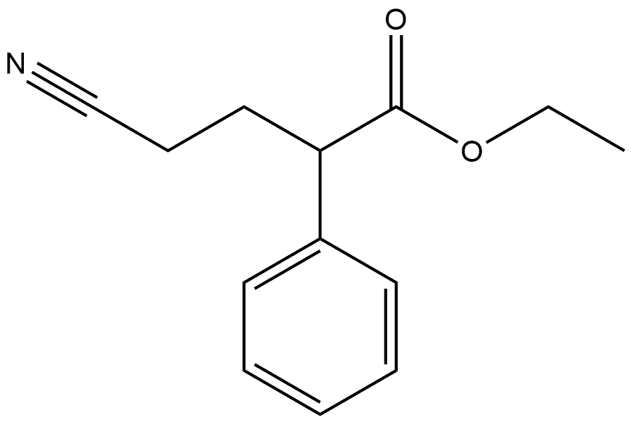 Benzeneacetic acid, α-(2-cyanoethyl)-, ethyl ester 结构式