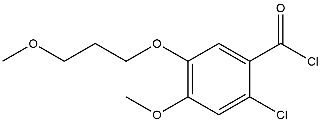 2-Chloro-4-methoxy-5-(3-methoxypropoxy)benzoyl chloride Structure