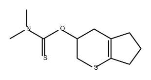 Carbamothioic acid, N,N-dimethyl-, O-(2,3,4,5,6,7-hexahydrocyclopenta[b]thiopyran-3-yl) ester Structure