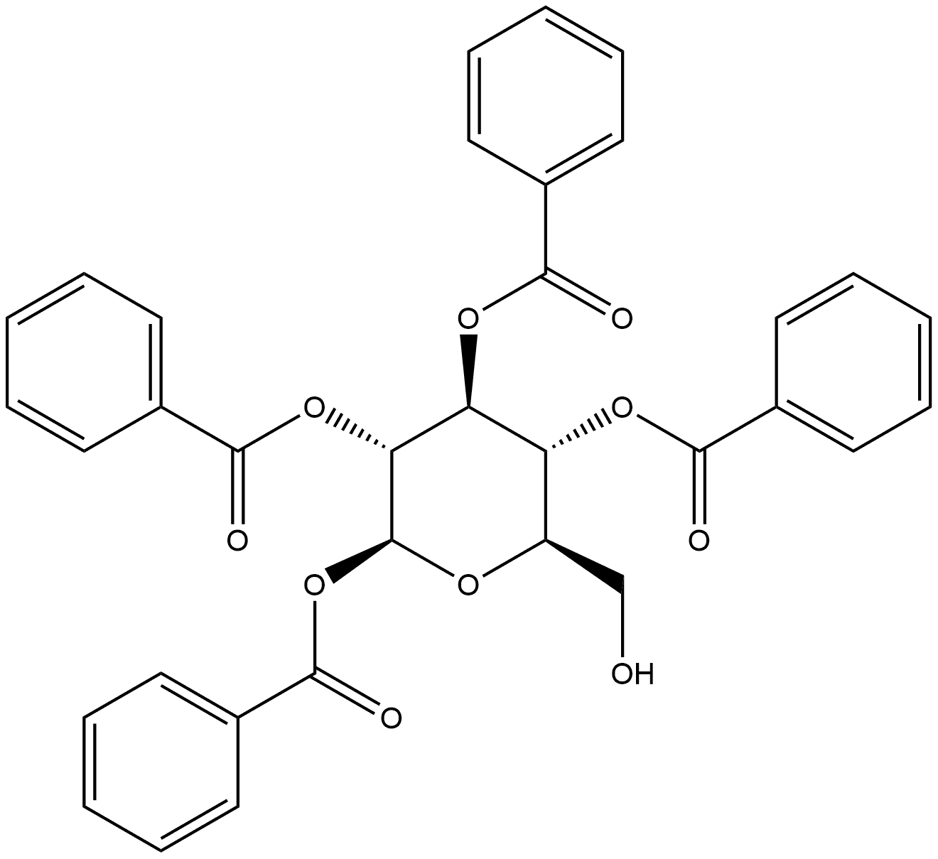 β-D-Glucopyranose, 1,2,3,4-tetrabenzoate|