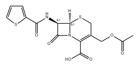 5-Thia-1-azabicyclo[4.2.0]oct-2-ene-2-carboxylic acid, 3-[(acetyloxy)methyl]-8-oxo-7-[(2-thienylcarbonyl)amino]-, (6R-trans)- (9CI)|