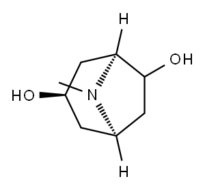 8-Azabicyclo[3.2.1]octane-3,6-diol, 8-methyl-, (1R,3R,5S)-rel- Structure
