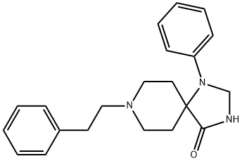 1,3,8-Triazaspiro[4.5]decan-4-one, 1-phenyl-8-(2-phenylethyl)-,1048-17-5,结构式