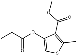 3-Thiophenecarboxylic acid, 2-methyl-4-(1-oxopropoxy)-, methyl ester