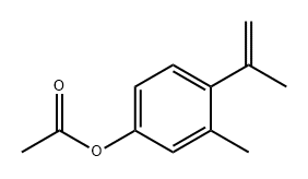 Phenol, 3-methyl-4-(1-methylethenyl)-, 1-acetate Structure