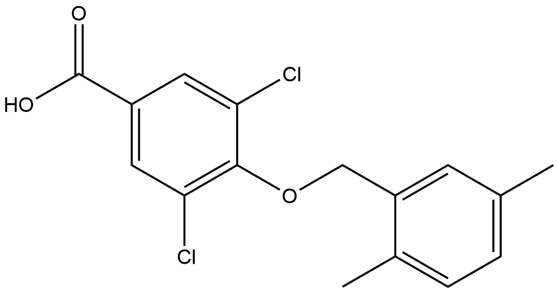 3,5-Dichloro-4-[(2,5-dimethylphenyl)methoxy]benzoic acid Structure