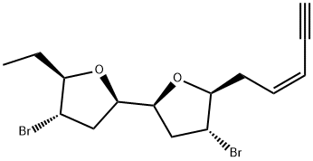 (4aα,8aα)-2β-Ethyl-3β,7β-dibromo-6β-[(Z)-2-pentene-4-ynyl]octahydropyrano[3,2-b]pyran Struktur