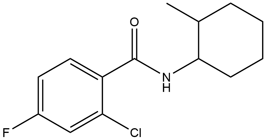2-Chloro-4-fluoro-N-(2-methylcyclohexyl)benzamide 结构式