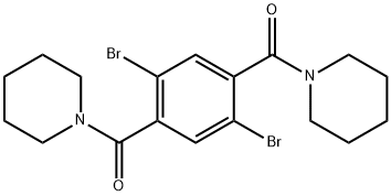1,1'-(2,5-二溴-1,4-苯撑)双[1-(1-哌啶基)-甲酮] 结构式