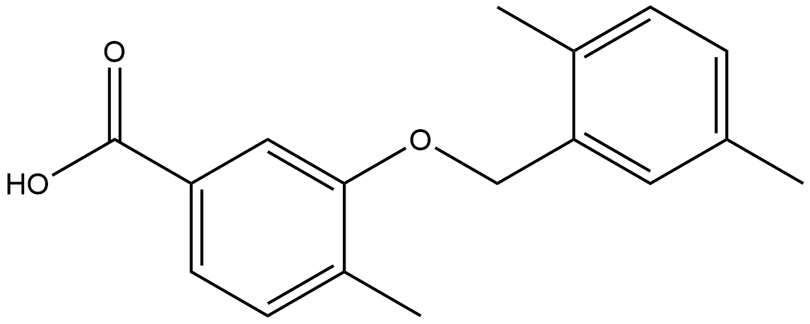 3-[(2,5-Dimethylphenyl)methoxy]-4-methylbenzoic acid 结构式