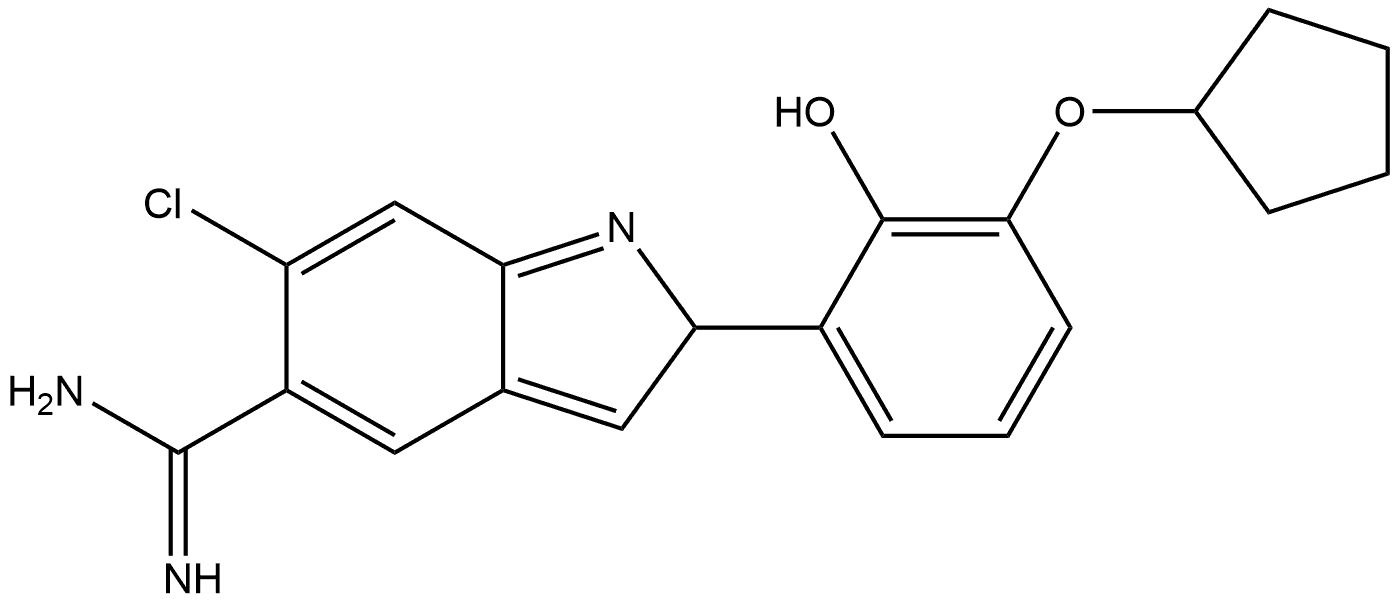 6-氯-2-[3-(环戊基氧基)-2-羟基苯基]-2H-吲哚-5-甲眯, 1051377-89-9, 结构式