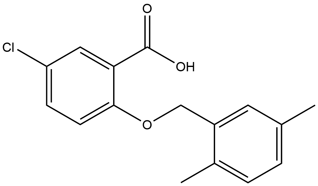 5-Chloro-2-[(2,5-dimethylphenyl)methoxy]benzoic acid Structure