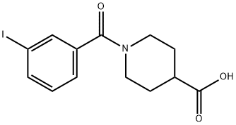 1-(3-Iodobenzoyl)piperidine-4-carboxylic acid Structure