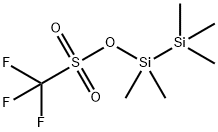 Methanesulfonic acid, 1,1,1-trifluoro-, 1,1,2,2,2-pentamethyldisilanyl ester Structure