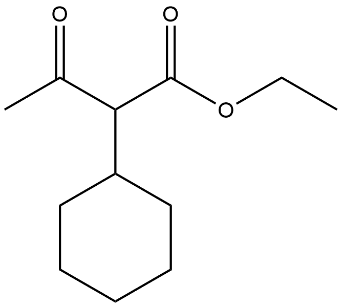 Cyclohexaneacetic acid, α-acetyl-, ethyl ester Struktur