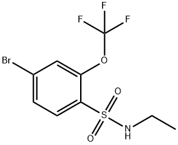 4-Bromo-N-ethyl-2-(trifluoromethoxy)benzenesulfonamide 结构式