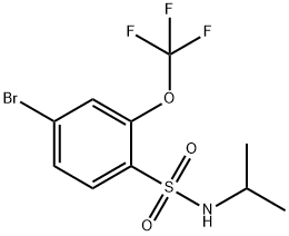 4-Bromo-N-isopropyl-2-(trifluoromethoxy)benzenesulfonamide 结构式