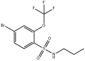 4-Bromo-N-propyl-2-(trifluoromethoxy)benzenesulfonamide 结构式