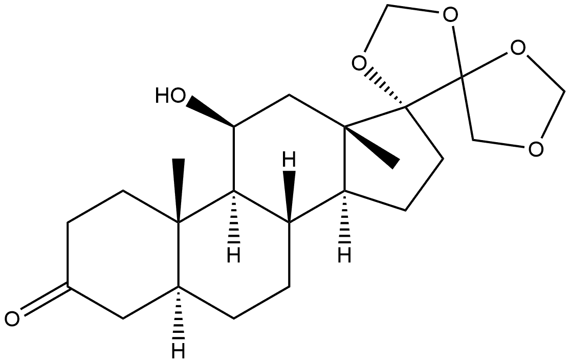 21-Di[methylenebis(oxy)] 5α-Dihydrocortisol Structure