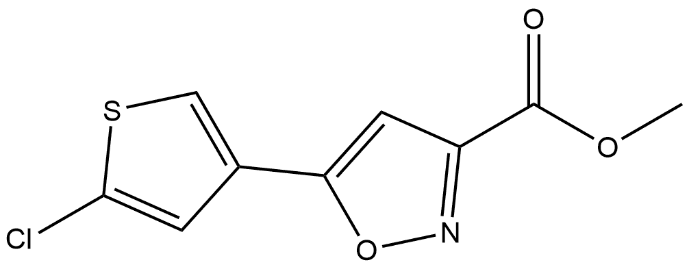 Methyl 5-(5-chloro-3-thienyl)-3-isoxazolecarboxylate Structure