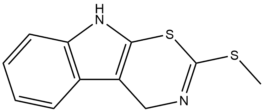1,3-Thiazino[6,5-b]indole, 4,9-dihydro-2-(methylthio)- Structure