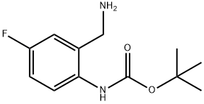 tert-butyl
N-[2-(aminomethyl)-4-fluorophenyl]carbamate Struktur