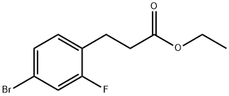 Benzenepropanoic acid, 4-bromo-2-fluoro-, ethyl ester,1057674-14-2,结构式