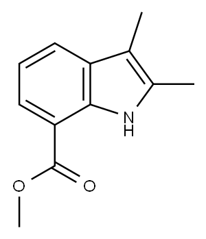 1H-Indole-7-carboxylic acid, 2,3-dimethyl-, methyl ester Structure