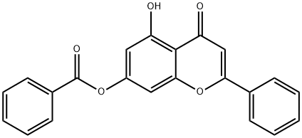 4H-1-Benzopyran-4-one, 7-(benzoyloxy)-5-hydroxy-2-phenyl- Structure