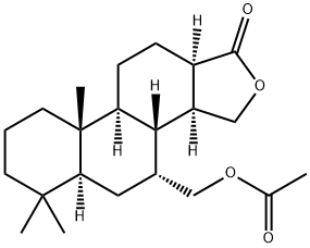 (3R,3aα,5aα,9aβ,11aα)-3β,3bβ-(Epoxymethano)-4α,5α,12-trihydroxy-3a,3b,4,5,5a,6,7,8,9,9a,9bα,10,11,11a-tetradecahydro-6,6,9a-trimethylphenanthro[1,2-c]furan-1(3H)-one 4-acetate 5-butyrate Struktur