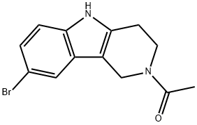 Ethanone, 1-(8-bromo-1,3,4,5-tetrahydro-2H-pyrido[4,3-b]indol-2-yl)- 结构式