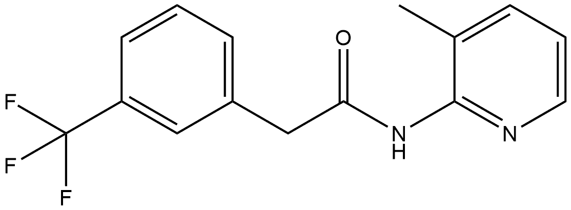 N-(3-Methyl-2-pyridinyl)-3-(trifluoromethyl)benzeneacetamide 结构式