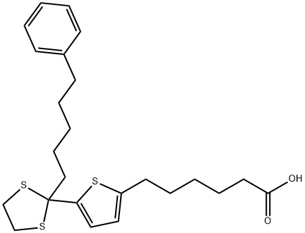 2-Thiophenehexanoic acid, 5-[2-(5-phenylpentyl)-1,3-dithiolan-2-yl]-