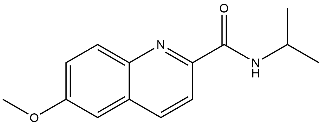 6-Methoxy-N-(1-methylethyl)-2-quinolinecarboxamide 结构式