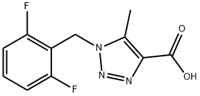 1-(2,6-difluorobenzyl)-5-methyl-1H-1,2,3-triazole-4-carboxylic acid 结构式