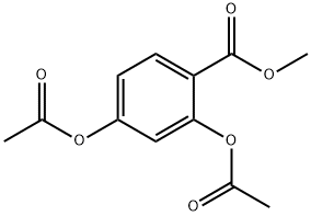 Benzoic acid, 2,4-bis(acetyloxy)-, methyl ester Struktur