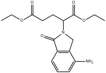 Pentanedioic acid, 2-(4-amino-1,3-dihydro-1-oxo-2H-isoindol-2-yl)-, 1,5-diethyl ester Struktur