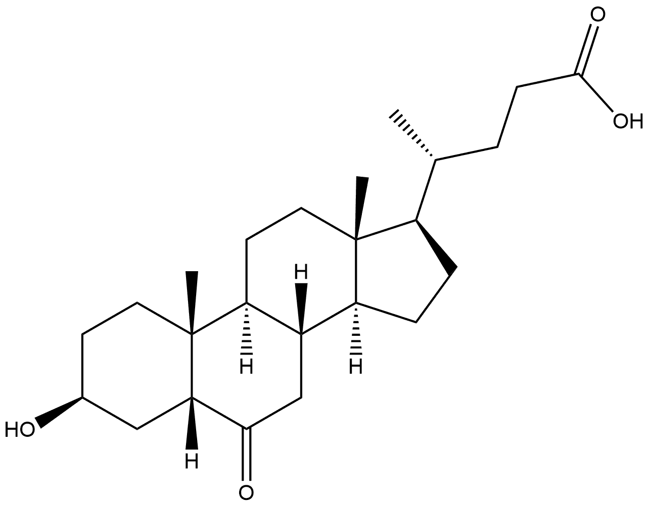 Cholan-24-oic acid, 3-hydroxy-6-oxo-, (3β,5β)- Structure