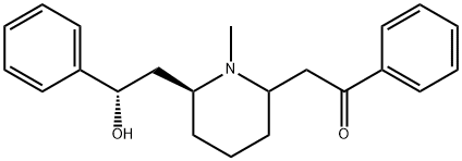 Ethanone, 2-[(6S)-6-[(2S)-2-hydroxy-2-phenylethyl]-1-methyl-2-piperidinyl]-1-phenyl- Struktur