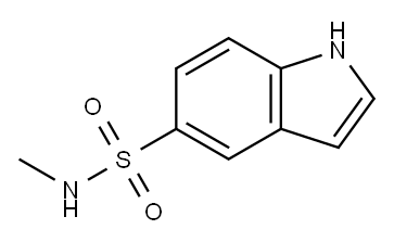 N-甲基-1H-吲哚-5-磺酰胺 结构式