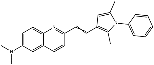 6-Quinolinamine, 2-[2-(2,5-dimethyl-1-phenyl-1H-pyrrol-3-yl)ethenyl]-N,N-dimethyl- Structure