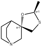 rel-(3S*)-2'α*-メチルスピロ[1-アザビシクロ[2.2.2]オクタン-3,5'-[1,3]オキサチオラン] 化学構造式