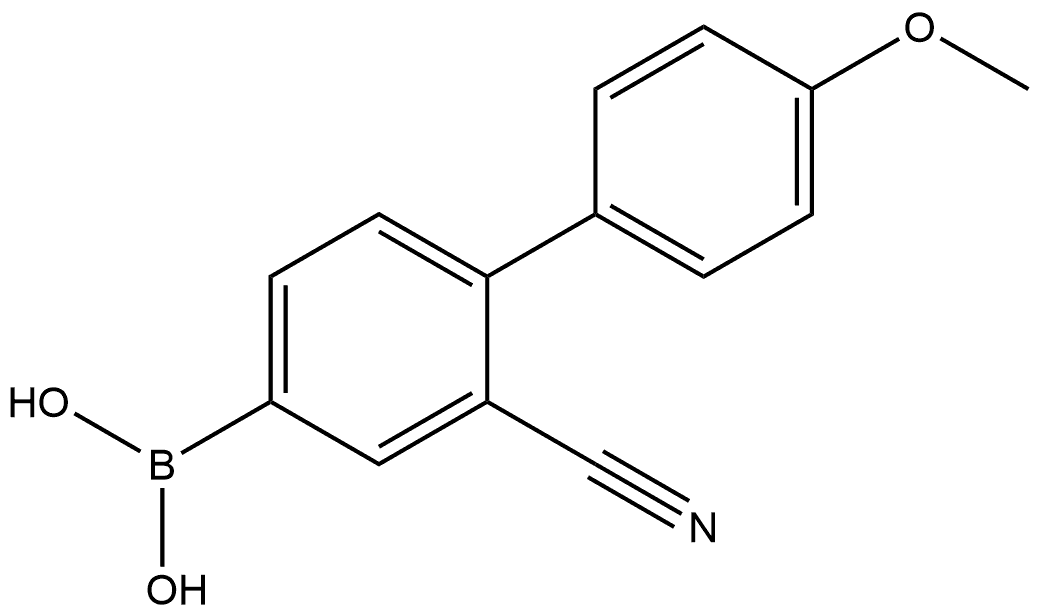 B-(2-Cyano-4′-methoxy[1,1′-biphenyl]-4-yl)boronic acid Structure