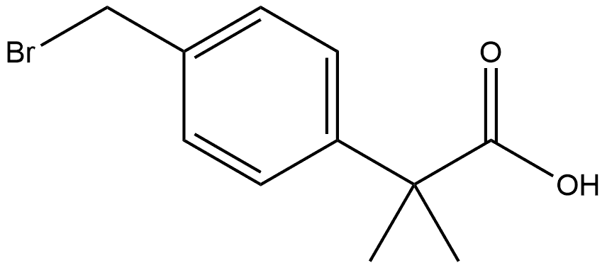 Benzeneacetic acid, 4-(bromomethyl)-α,α-dimethyl- Struktur