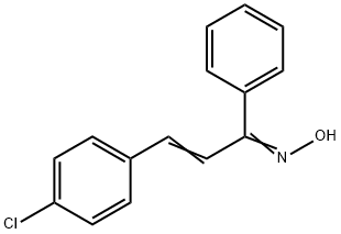 2-Propen-1-one, 3-(4-chlorophenyl)-1-phenyl-, oxime Structure