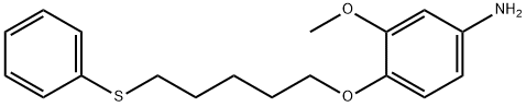 Benzenamine, 3-methoxy-4-[[5-(phenylthio)pentyl]oxy]- Struktur