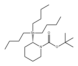 1-Piperidinecarboxylic acid, 2-(tributylstannyl)-, 1,1-dimethylethyl ester, (2S)- Structure